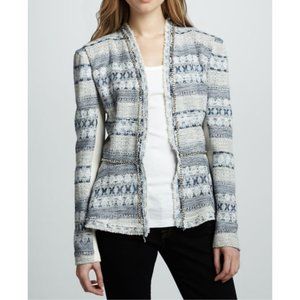 Rebecca Taylor Chain-Trim Tweed Jacket